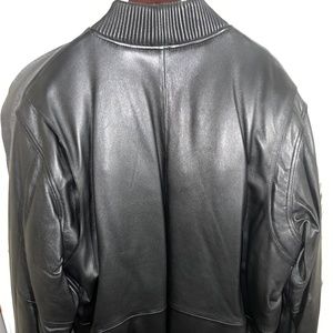 Sean John Luxury Bomber Leather Jacket